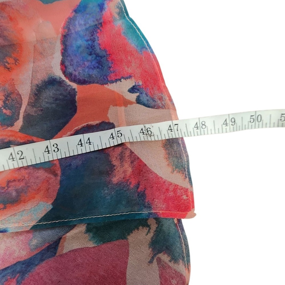 Hutch Watercolor Floral Tiered Ruffle Maxi Dress Womens XXS Belted - Picture 5 of 8